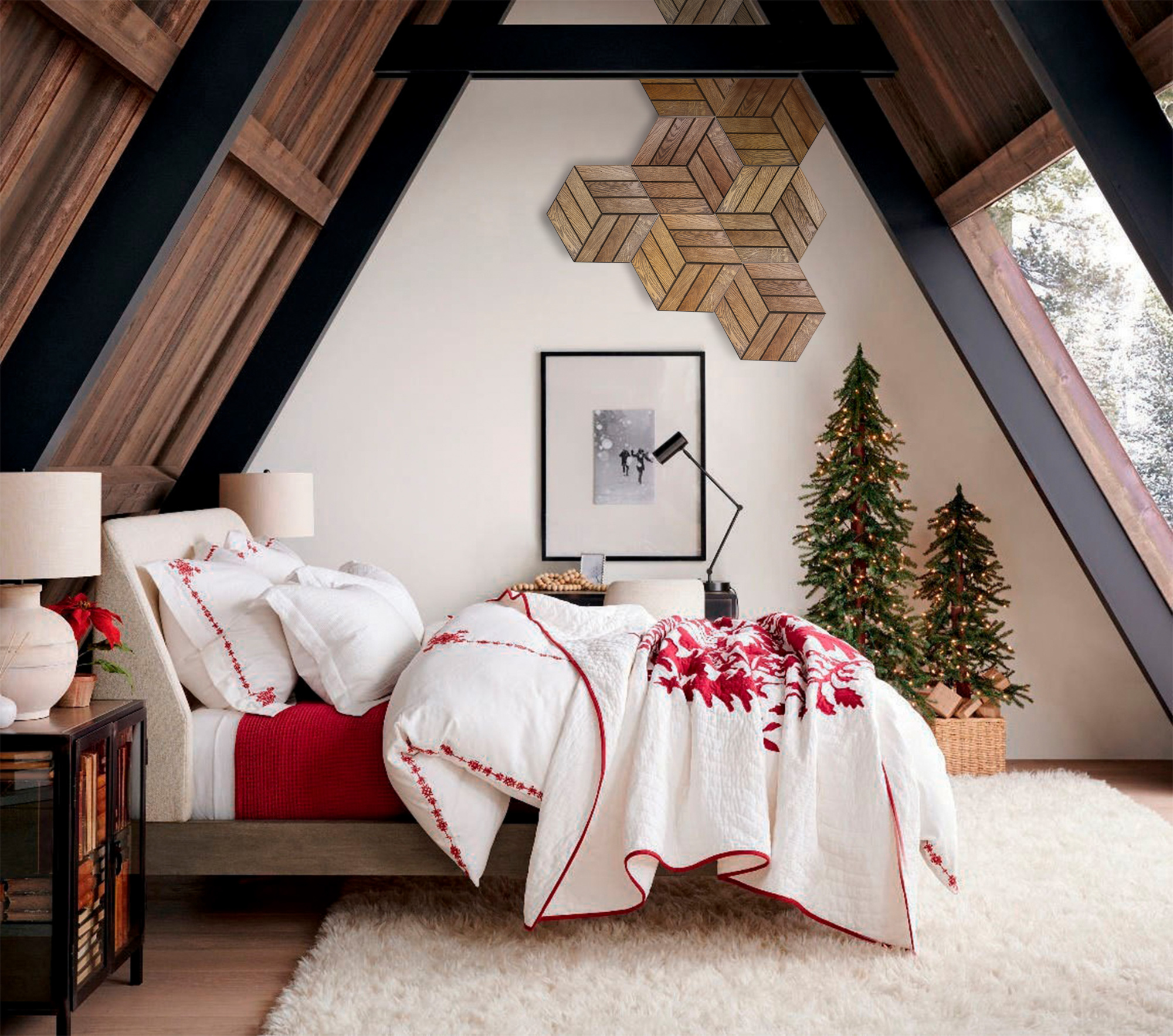 Стеновая панель Tarsi/Тарси Куба Мокко 180х210 мм Дуб/брашированный/масло